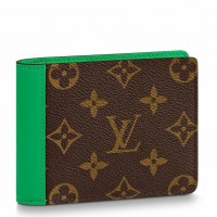 Louis Vuitton Multiple Wallet In Monogram Macassar Canvas M81537