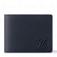 Louis Vuitton Multiple Wallet in Navy Blue LV Aerogram Leather M11531 Louis Vuitton Multiple Wallet in Navy Blue LV Aerogram Leather M11531