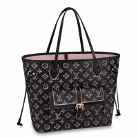 Louis Vuitton Neverfull MM Bag In Black Monogram Canvas M46137 Louis Vuitton Neverfull MM Bag In Black Monogram Canvas M46137