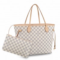 Louis Vuitton Neverfull MM Bag In Damier Azur Canvas N41361 Louis Vuitton Neverfull MM Bag In Damier Azur Canvas N41361