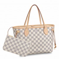 Louis Vuitton Neverfull PM Bag In Damier Azur Canvas N41362 Louis Vuitton Neverfull PM Bag In Damier Azur Canvas N41362