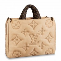 Louis Vuitton OnTheGo GM Bag In Beige Recycled Nylon M59007 Louis Vuitton OnTheGo GM Bag In Beige Recycled Nylon M59007