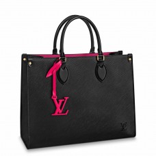 Louis Vuitton Onthego MM Bag In Black Epi Leather M56080