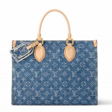 Louis Vuitton OnTheGo MM Bag In Monogram Denim M46871 Louis Vuitton OnTheGo MM Bag In Monogram Denim M46871