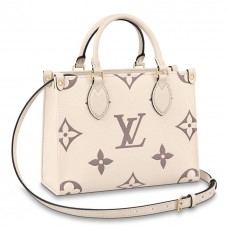 Louis Vuitton Onthego PM Bag In Bicolor Monogram Empreinte Leather M45654 Louis Vuitton Onthego PM Bag In Bicolor Monogram Empreinte Leather M45654