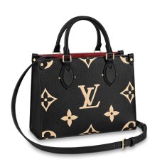 Louis Vuitton Onthego PM Bag In Bicolor Monogram Empreinte Leather M45659 Louis Vuitton Onthego PM Bag In Bicolor Monogram Empreinte Leather M45659