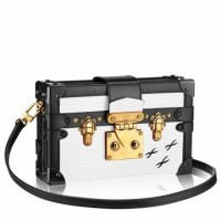 Louis Vuitton Petite Malle Bag In White Epi Leather M50015 Louis Vuitton Petite Malle Bag In White Epi Leather M50015