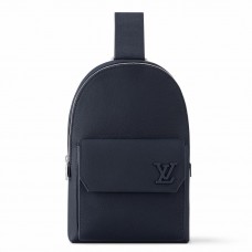 Louis Vuitton Pilot Slingbag in Navy Blue LV Aerogram Leather M11601 Louis Vuitton Pilot Slingbag in Navy Blue LV Aerogram Leather M11601