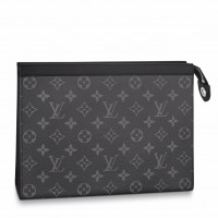 Louis Vuitton Pochette Voyage MM In Monogram Eclipse Canvas M61692 Louis Vuitton Pochette Voyage MM In Monogram Eclipse Canvas M61692