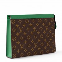 Louis Vuitton Pochette Voyage MM in Monogram Macassar Canvas M82854 Louis Vuitton Pochette Voyage MM in Monogram Macassar Canvas M82854