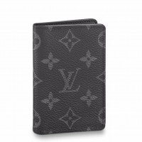 Louis Vuitton Pocket Organizer In Monogram Eclipse Canvas M61696 Louis Vuitton Pocket Organizer In Monogram Eclipse Canvas M61696