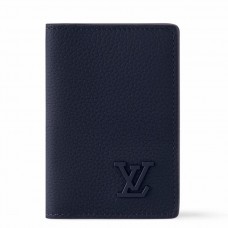 Louis Vuitton Pocket Organizer in Navy Blue LV Aerogram Leather M11489 Louis Vuitton Pocket Organizer in Navy Blue LV Aerogram Leather M11489