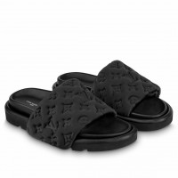 Louis Vuitton Pool Pillow Flat Comfort Mules Black Louis Vuitton Pool Pillow Flat Comfort Mules Black