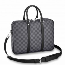 Louis Vuitton Porte Documents Voyage PM In Damier Graphite Canvas N41478 Louis Vuitton Porte Documents Voyage PM In Damier Graphite Canvas N41478
