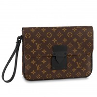 Louis Vuitton S Lock A4 Pouch In Monogram Macassar Canvas M80560 Louis Vuitton S Lock A4 Pouch In Monogram Macassar Canvas M80560