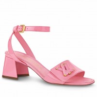 Louis Vuitton Shake Sandals 55mm In Pink Patent Calfskin Louis Vuitton Shake Sandals 55mm In Pink Patent Calfskin