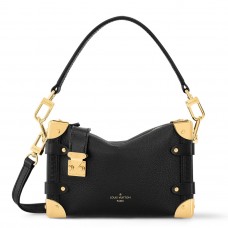 Louis Vuitton Side Trunk PM Bag in Black Leather M23817 Louis Vuitton Side Trunk PM Bag in Black Leather M23817
