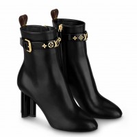 Louis Vuitton Silhouette Ankle Boots In Black Calfskin Louis Vuitton Silhouette Ankle Boots In Black Calfskin