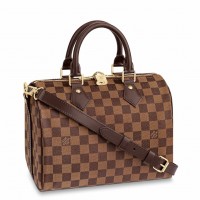 Louis Vuitton Speedy Bandouliere 25 Bag In Damier Ebene Canvas N41368 Louis Vuitton Speedy Bandouliere 25 Bag In Damier Ebene Canvas N41368
