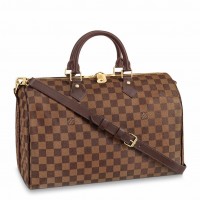 Louis Vuitton Speedy Bandouliere 35 Bag In Damier Ebene Canvas N41366 Louis Vuitton Speedy Bandouliere 35 Bag In Damier Ebene Canvas N41366