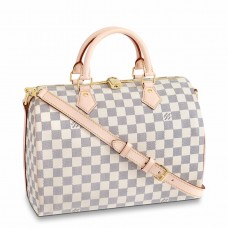 Louis Vuitton Speedy Bandoulière 30 Bag In Damier Azur Canvas N41373 Louis Vuitton Speedy Bandoulière 30 Bag In Damier Azur Canvas N41373