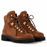 Louis Vuitton Territory Flat Ranger Boots in Brown Leather and Suede Louis Vuitton Territory Flat Ranger Boots in Brown Leather and Suede