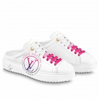 Louis Vuitton Time Out Open Back Sneakers with Fuchsia Printed Louis Vuitton Time Out Open Back Sneakers with Fuchsia Printed