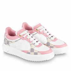 Louis Vuitton Time Out Sneakers In Damier Azur and Leather