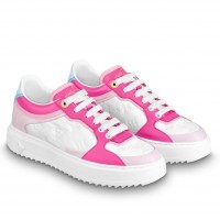 Louis Vuitton Time Out Sneakers In Pink Monogram Lambskin Louis Vuitton Time Out Sneakers In Pink Monogram Lambskin