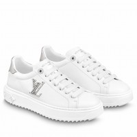 Louis Vuitton Time Out Sneakers with Gold Strass LV Initials Louis Vuitton Time Out Sneakers with Gold Strass LV Initials