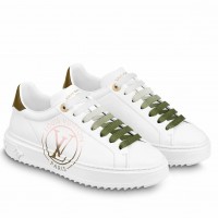 Louis Vuitton Time Out Sneakers with Green Printed Louis Vuitton Time Out Sneakers with Green Printed