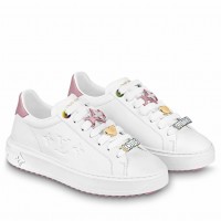 Louis Vuitton Time Out Sneakers with Pink Lace Accessories Louis Vuitton Time Out Sneakers with Pink Lace Accessories