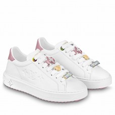 Louis Vuitton Time Out Sneakers with Pink Lace Accessories Louis Vuitton Time Out Sneakers with Pink Lace Accessories