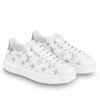 Louis Vuitton Time Out Sneakers with Silver Monogram Flowers Louis Vuitton Time Out Sneakers with Silver Monogram Flowers