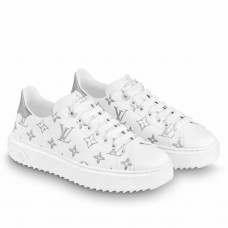 Louis Vuitton Time Out Sneakers with Silver Monogram Flowers Louis Vuitton Time Out Sneakers with Silver Monogram Flowers