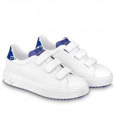 Louis Vuitton Time Out Velcro Sneakers with Blue Velvet Heel Louis Vuitton Time Out Velcro Sneakers with Blue Velvet Heel