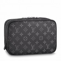 Louis Vuitton Toilet Pouch GM In Monogram Eclipse Canvas M43383 Louis Vuitton Toilet Pouch GM In Monogram Eclipse Canvas M43383