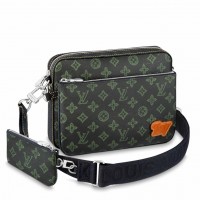 Louis Vuitton Trio Messenger Bag In Green Monogram Canvas M46340 Louis Vuitton Trio Messenger Bag In Green Monogram Canvas M46340