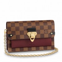 Louis Vuitton Vavin Chain Wallet In Damier Ebene Canvas N60222 Louis Vuitton Vavin Chain Wallet In Damier Ebene Canvas N60222