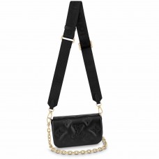 Louis Vuitton Wallet On Strap In Bubblegram Leather M81398 Louis Vuitton Wallet On Strap In Bubblegram Leather M81398