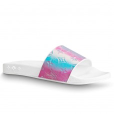 Louis Vuitton Waterfront Mules In Pink Iridescent Monogram Louis Vuitton Waterfront Mules In Pink Iridescent Monogram