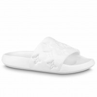 Louis Vuitton Waterfront Mules In White Monogram Rubber Louis Vuitton Waterfront Mules In White Monogram Rubber