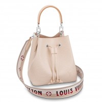 Louis Vuitton White Epi Neonoe BB Bag With Jacquard Strap M57693 Louis Vuitton White Epi Neonoe BB Bag With Jacquard Strap M57693