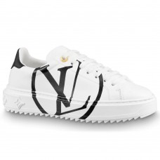 Louis Vuitton White Time Out Sneakers with Black LV Circle Louis Vuitton White Time Out Sneakers with Black LV Circle