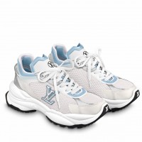 Louis Vuitton Women's Run 55 Sneakers In Blue Materials Louis Vuitton Women's Run 55 Sneakers In Blue Materials