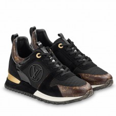 Louis Vuitton Women's Run Away Sneakers In Monogram Suede Louis Vuitton Women's Run Away Sneakers In Monogram Suede