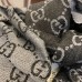 Gucci GG Jacquard Pattern Knitted Scarf Black/Grey