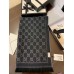 Gucci GG Jacquard Pattern Knitted Scarf Black/Grey