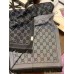 Gucci GG Jacquard Pattern Knitted Scarf Black/Grey