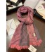 Gucci Graphite With Pink GG Wool Scarf